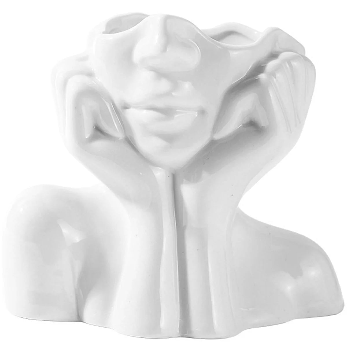 Abstract Woman Face Ceramic Vase