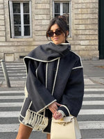 Women's Elegant Autumn Scarf Coat