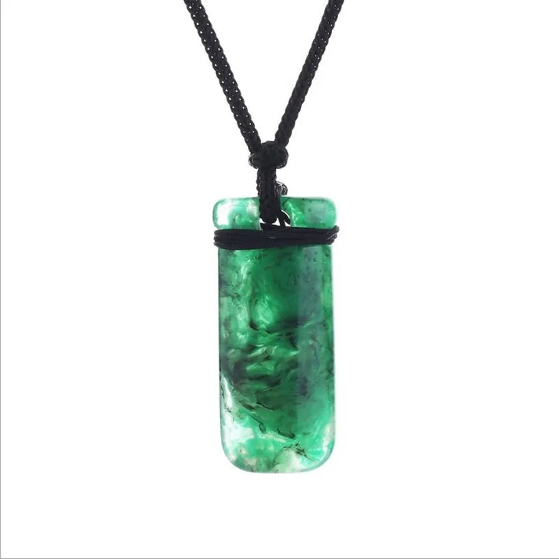 Aquaman's Greenstone Pendant Necklace - Close-up View