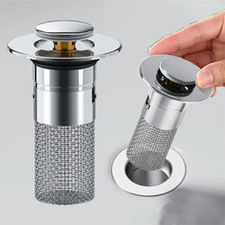 STOMART.CO.UK Stainless Steel Sink Drain Filter Stopper Kitchen Free Text