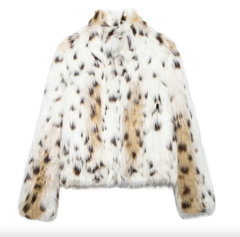 Oversized animal print jacket