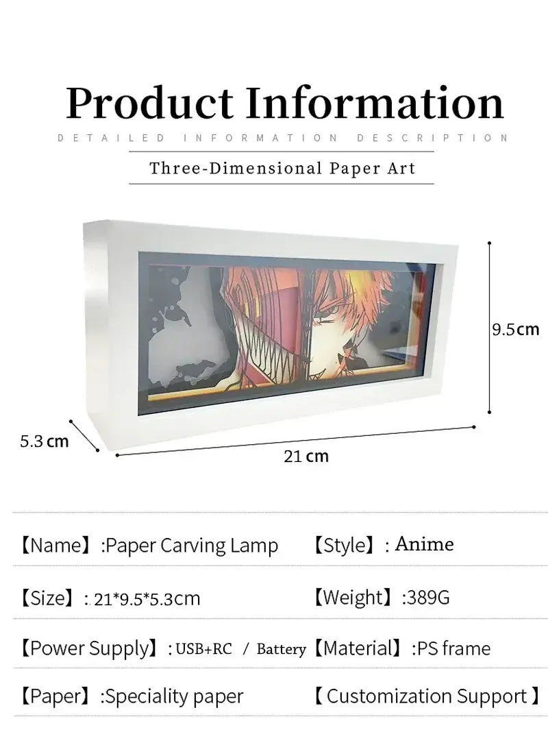 Night Light Anime Light Box Chart