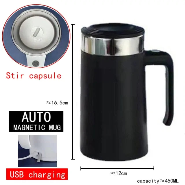 STOMART.CO.UK Automatic Self Stirring Magnetic Mug Kitchen Magnetic Mug Free Text