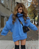 Classic Comfort: Fluffy Turtleneck Pullover
