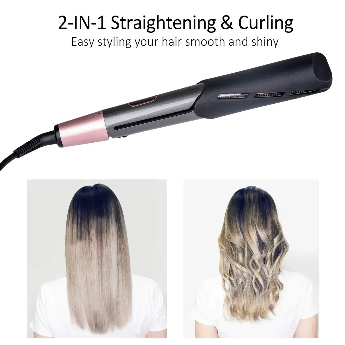 Hair Straightening and Curling Device