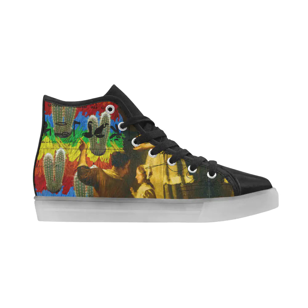 Bold and Vibrant: Rainbow Brush Sneakers
