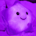 Glowing Lights Star Shaped Pillow