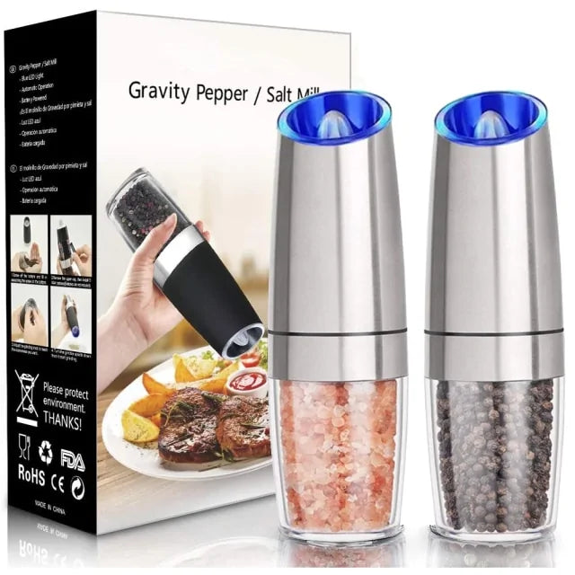 STOMART.CO.UK MLIA Set Electric Pepper Mill Kitchen Pepper Mill Free Text