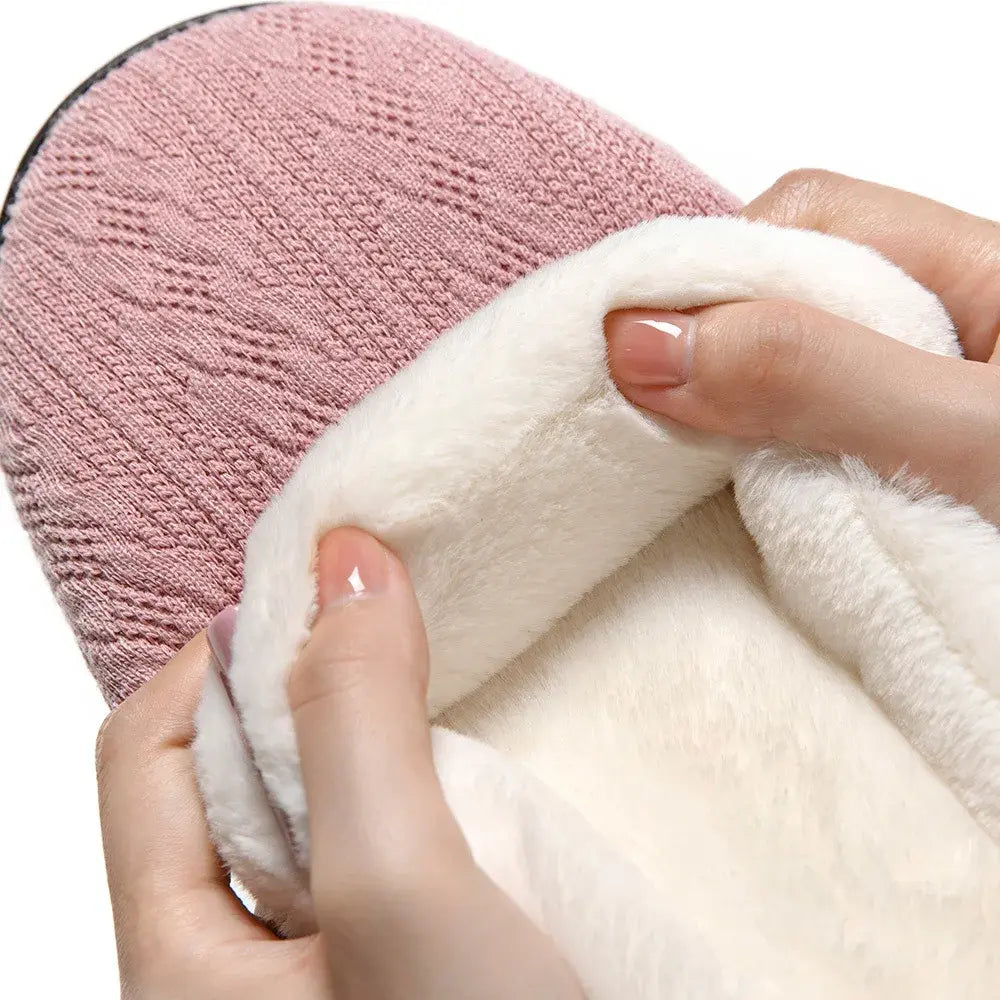 Winter Indoor Fluffy Suede Slippers