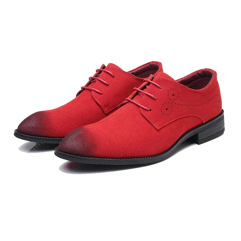 Pointed Nose Swede Leather Shoes
