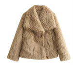 Women's Thicken Lapel Plush Coat
