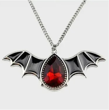 STOMART.CO.UK Vampire Bat Crystal Necklace Bat Necklace Crystal Vampire Bat Necklace Necklace Vampire Bat Necklace Free Text