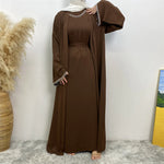 Stylish Women's Sleeveless Dress & Cardigan Combo
