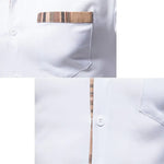 Men's Patchwork Slim Fit Formal Shirt