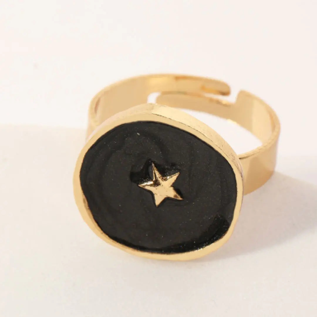 STOMART.CO.UK Astral Ring Black Jewellery & Watches Free Text