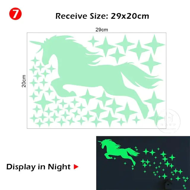 Luminous Moon Stars Wall Stickers