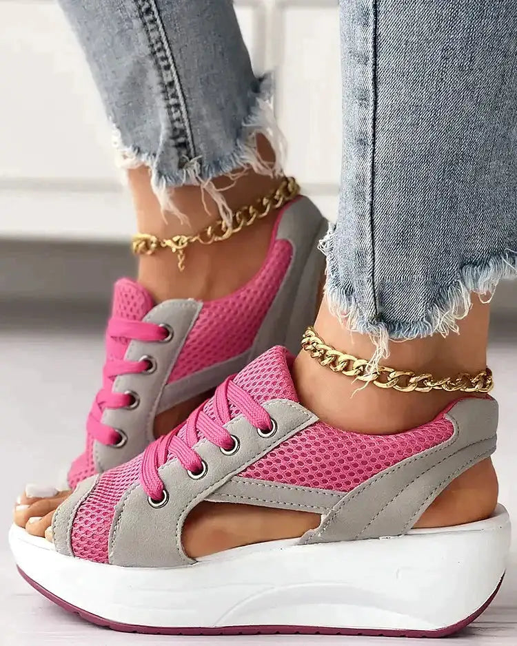 Trendy Women's Open Toe Sneakers