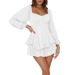 Chic Women's Short Free Gown with Square Neckline