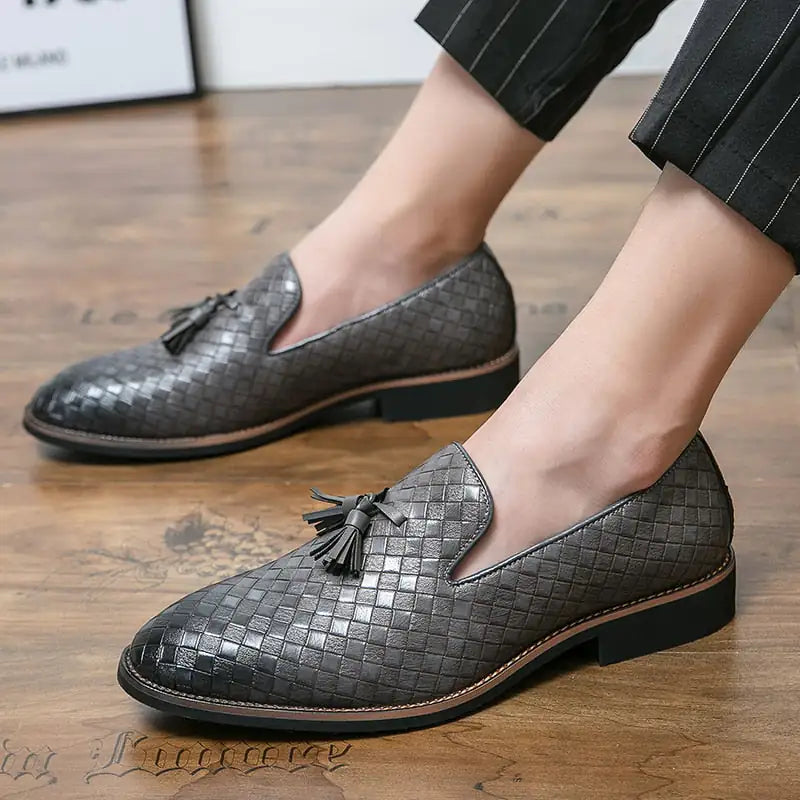 Mens Leather Mesh Shoes