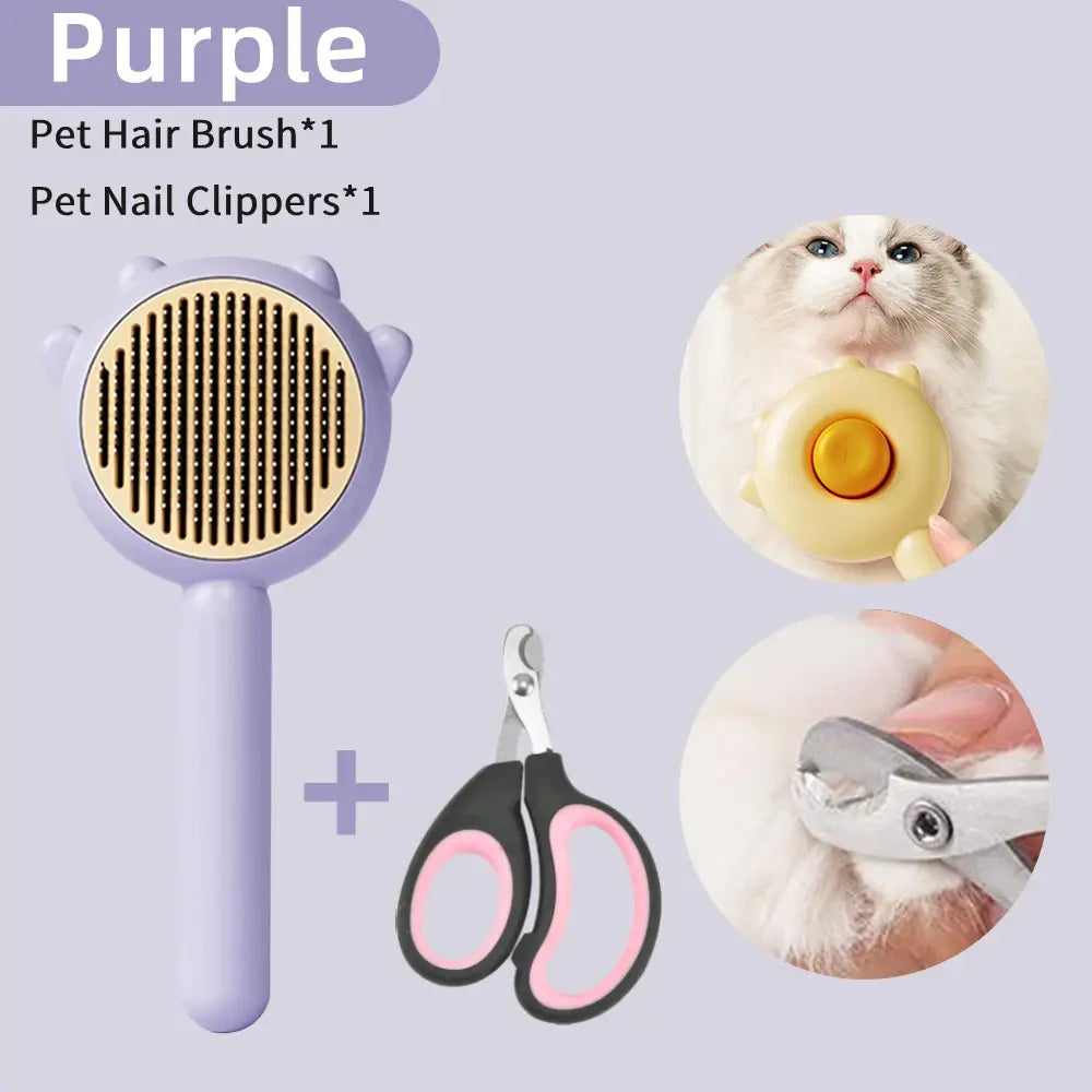 Pet Massage Comb Grooming Kit