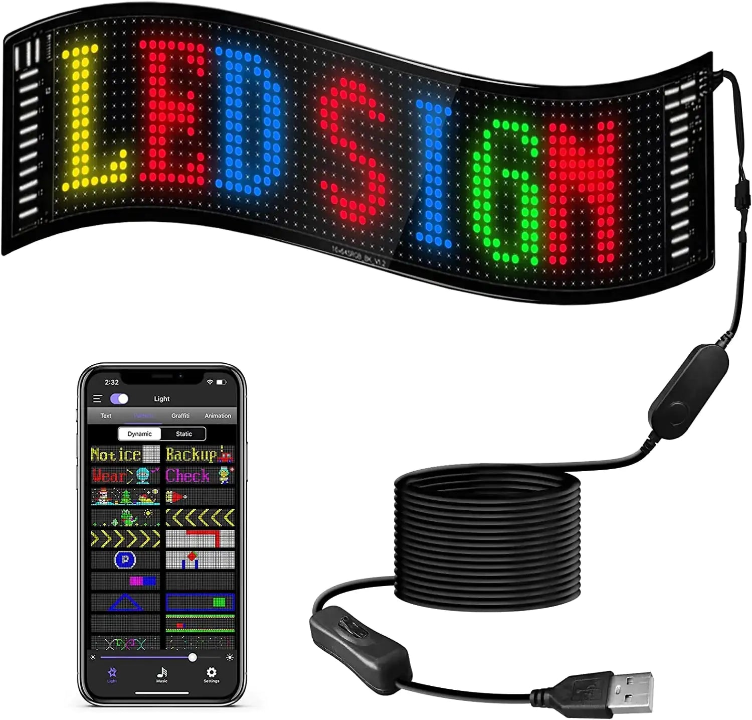 Car LED Matrix Pixel Display Panel