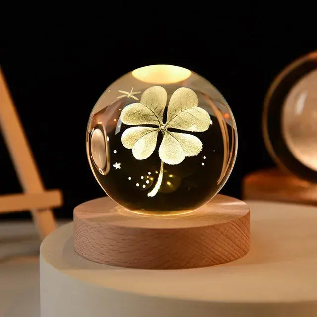Planetary Crystal Ball Lamp for Nighttime