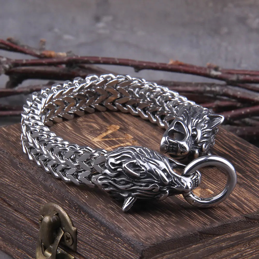 Dragon-Themed Stainless Steel Wristband