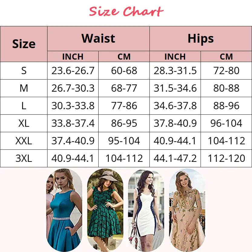 BBL Look Luxury Curve Shorts Size Chart