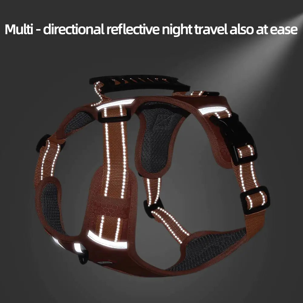 Dog Cat Reflective Harness Body Leash