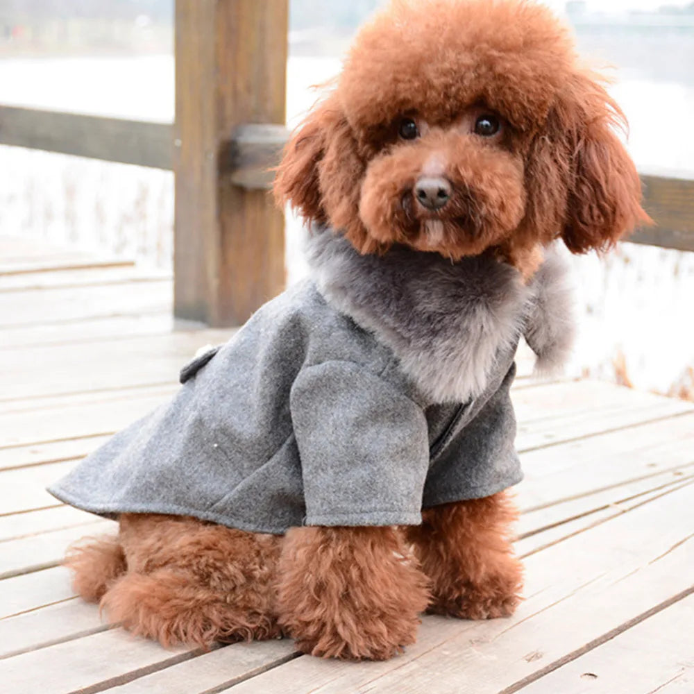 Pet Dog Puppy Fur Collar Jacket