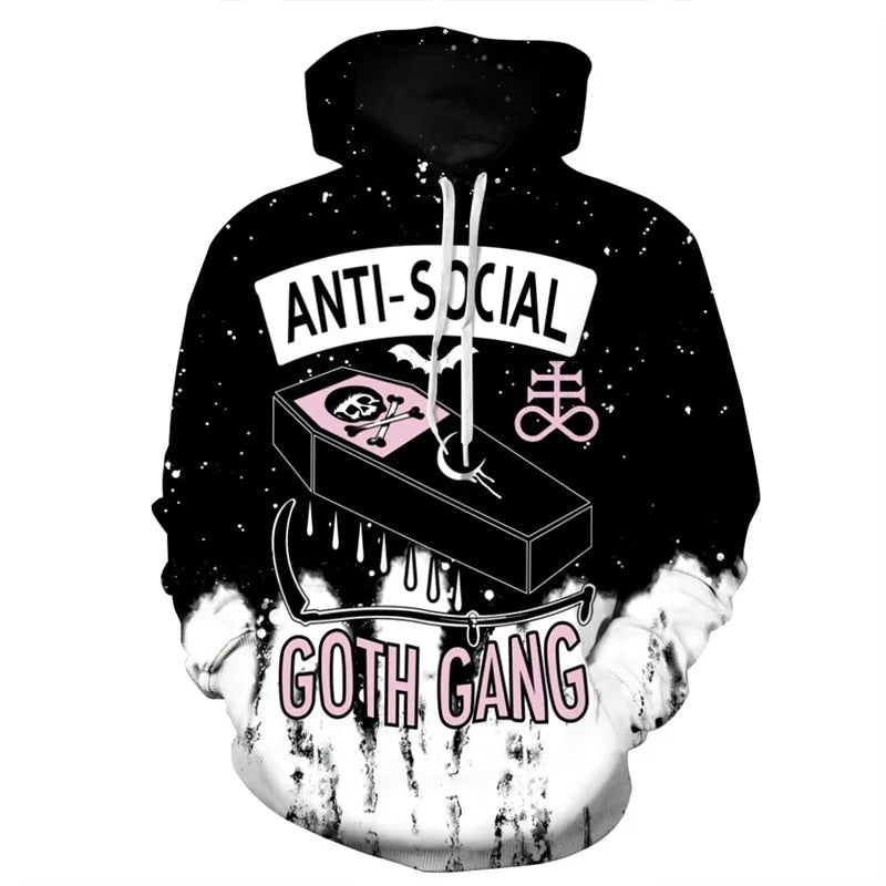 Goth Gang 3D Printing Hoodie