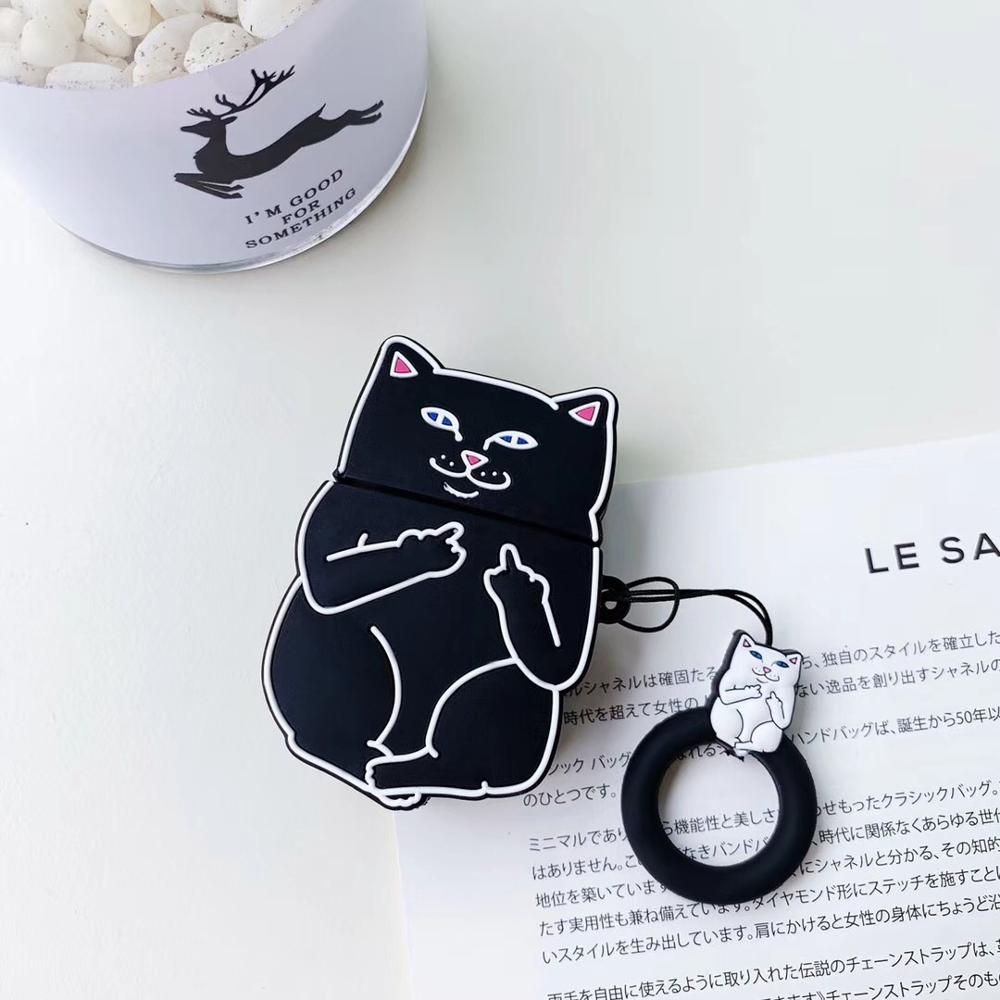 Cartoon Cat AirPods Cover