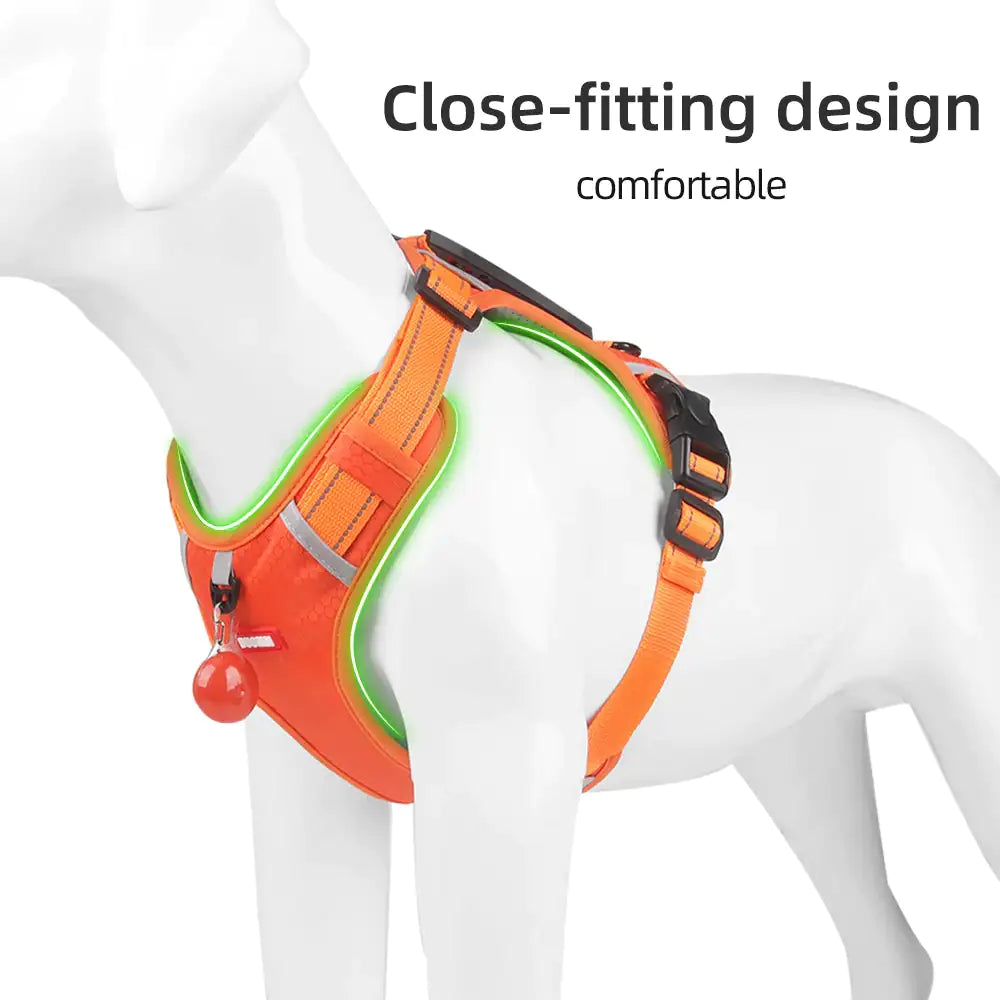 Dog Cat Reflective Harness Body Leash