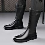 Men's Safety Trekking Moto Leather Boots