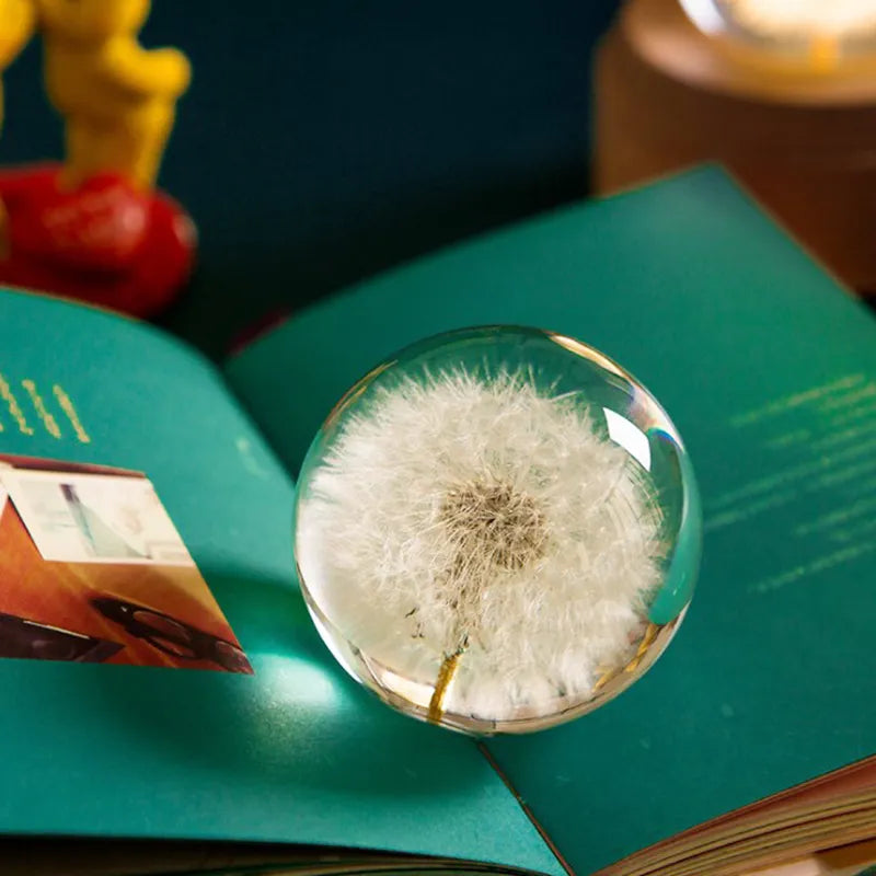 Dandelion Crystal Glass Ball