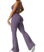 Women's Sleeveless Flare Fitness Jumpsuit