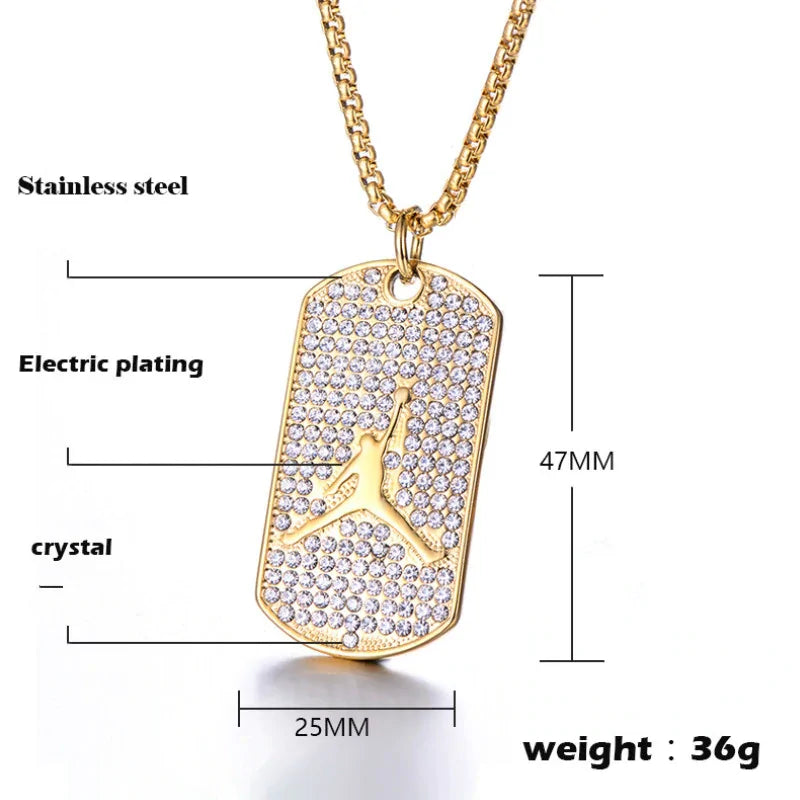 STOMART.CO.UK Hip Hop Diamond Set Basketball Pendant Necklace Diamond jewelry hip hop hip hop Diamond jewelry jewelry NBA NBA Necklace Necklace watch & bracelet & Necklace Combo Set Free Text