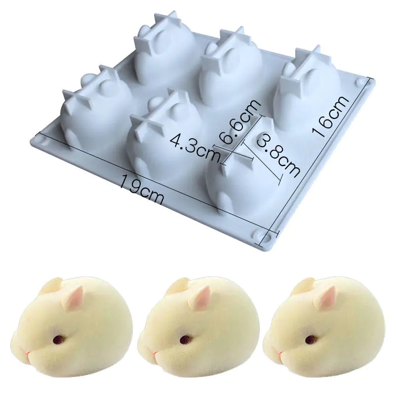 Premium Silicone Rabbit-Shaped Cake Mold