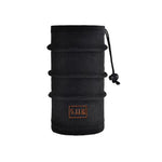 Black drawstring tactical neck gaiter.
