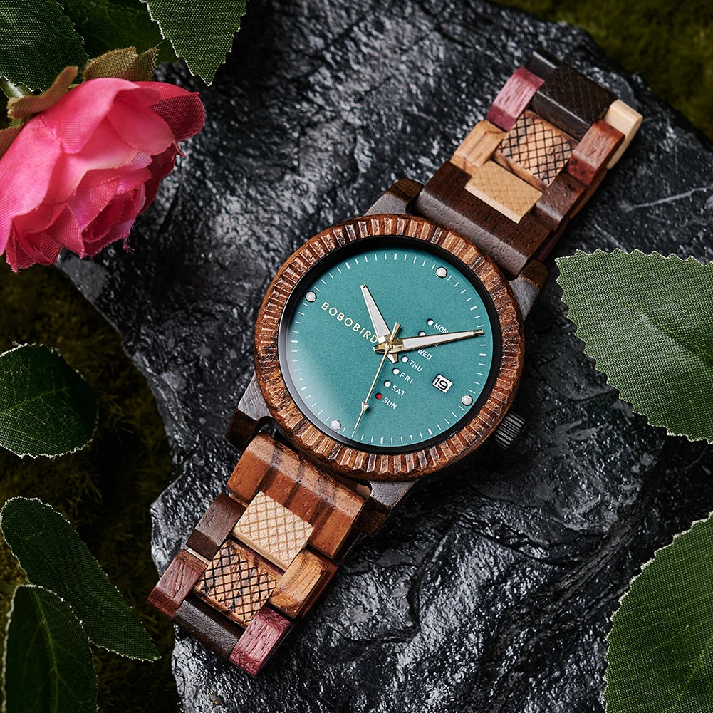 Men's Wooden Quartz Wristwatches