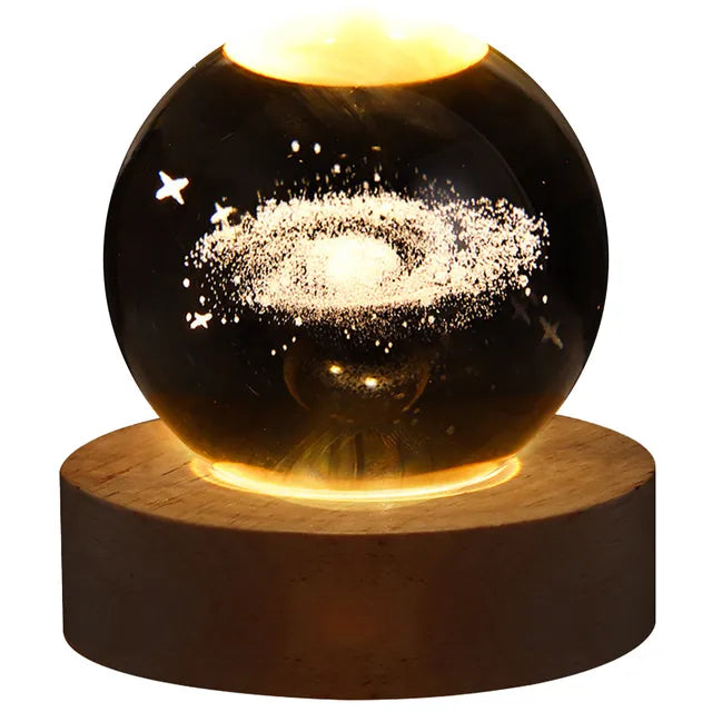 LED Galaxy Crystal Ball Table Lamp