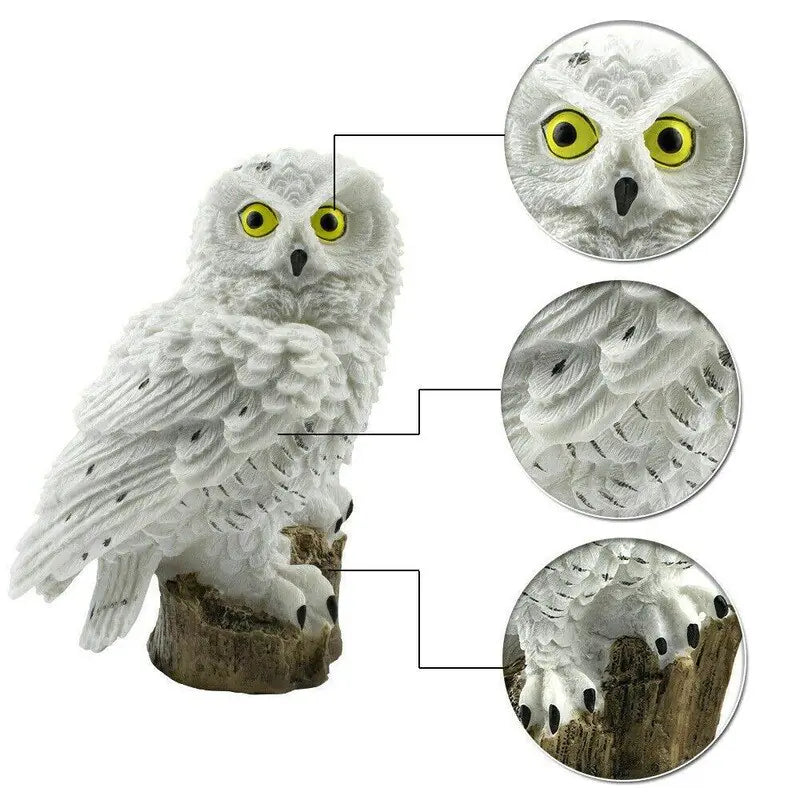 Solar-Powered Owl Statue Lights