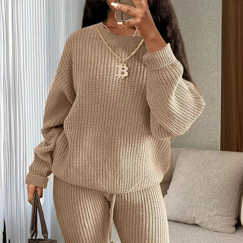 Women's Knitted Wool Suit Set