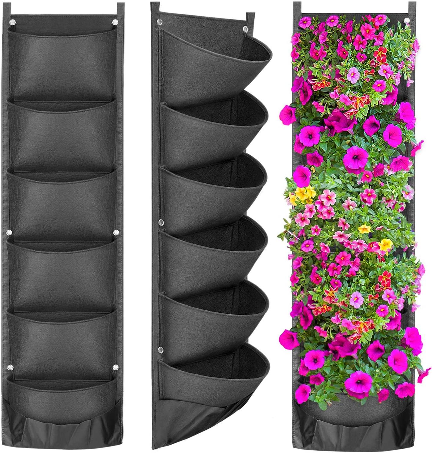 STOMART.CO.UK Vertical Hanging Garden Flower Pots Garden Free Text