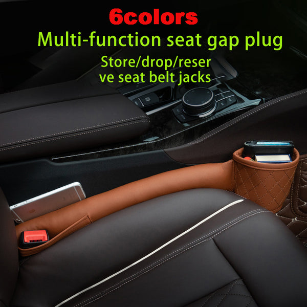 STOMART.CO.UK Leather Car Seat Gap Filler Trendy Gadgets Free Text