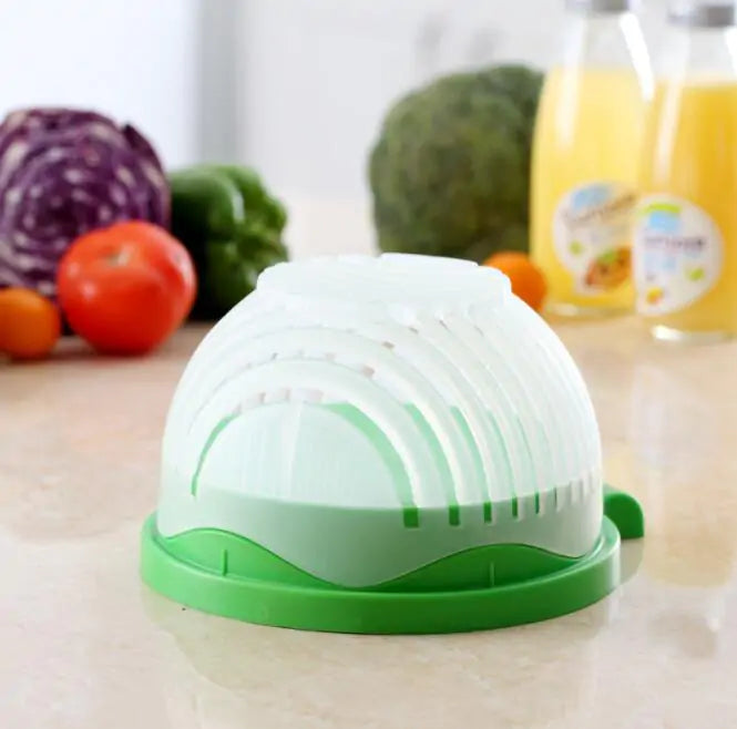 STOMART.CO.UK Salad Cutter Bowl Fruit and Vegetable Cutter Salad Cutter Free Text