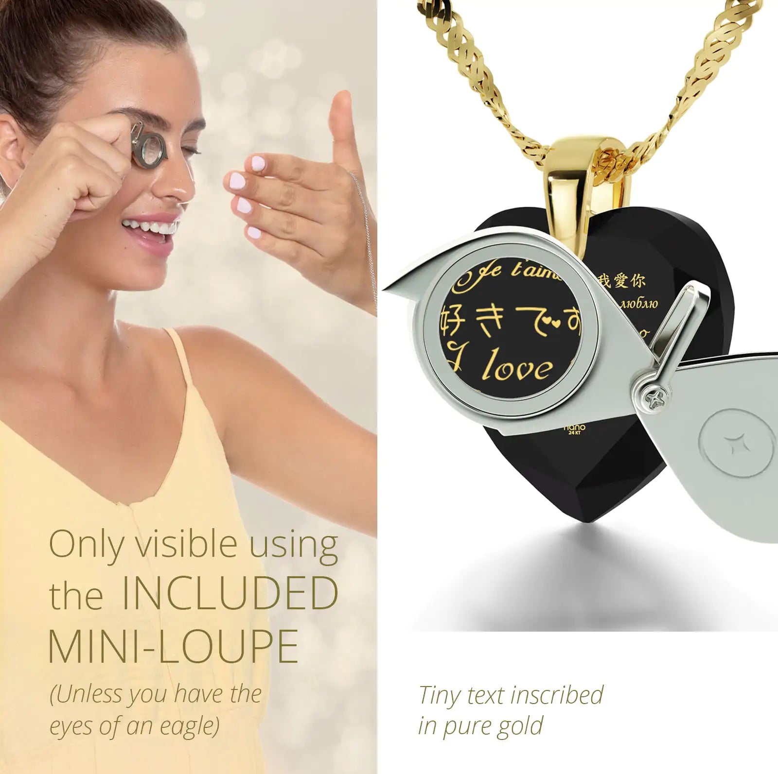 I Love You Gold Necklace Set