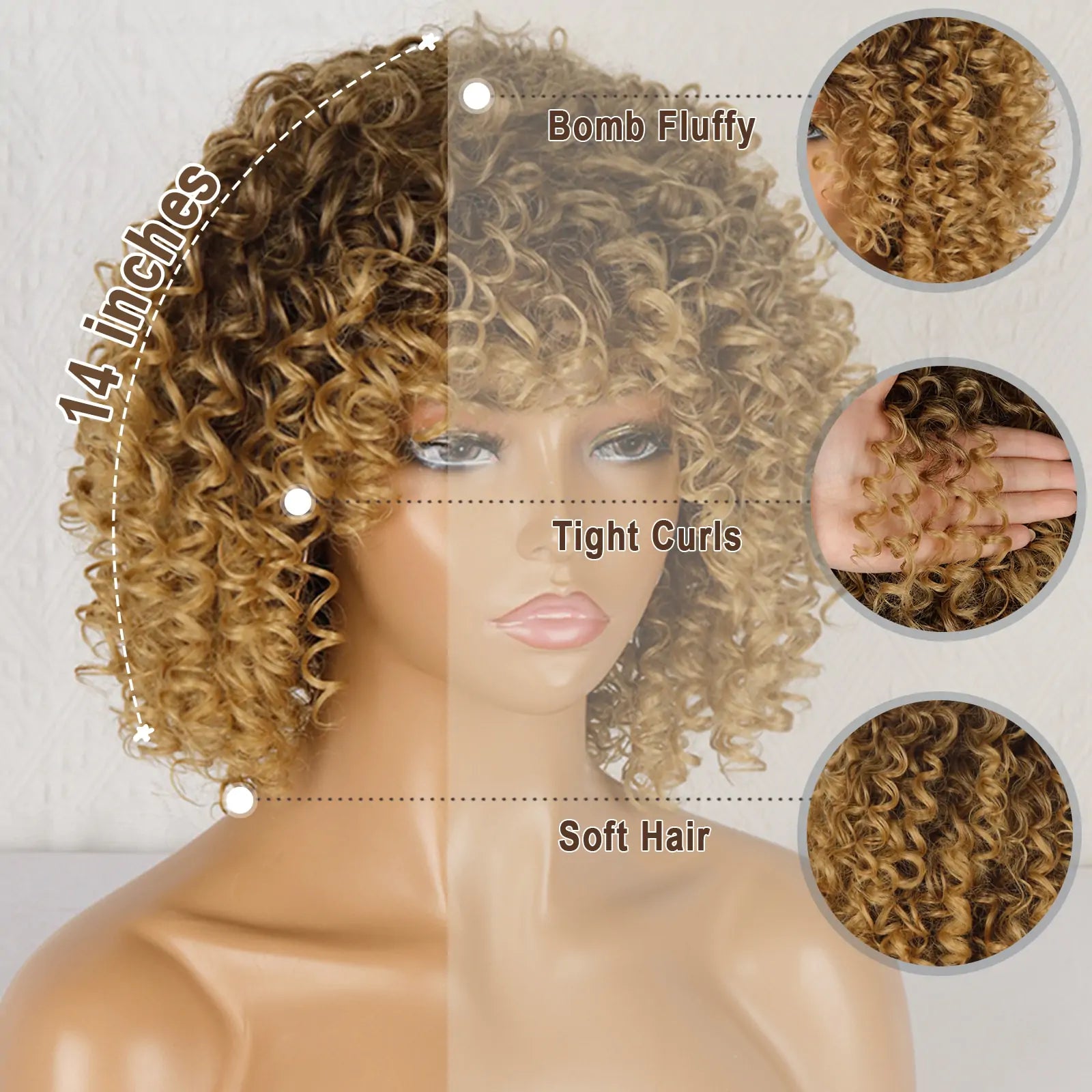 Elegant Afro Curly Wig