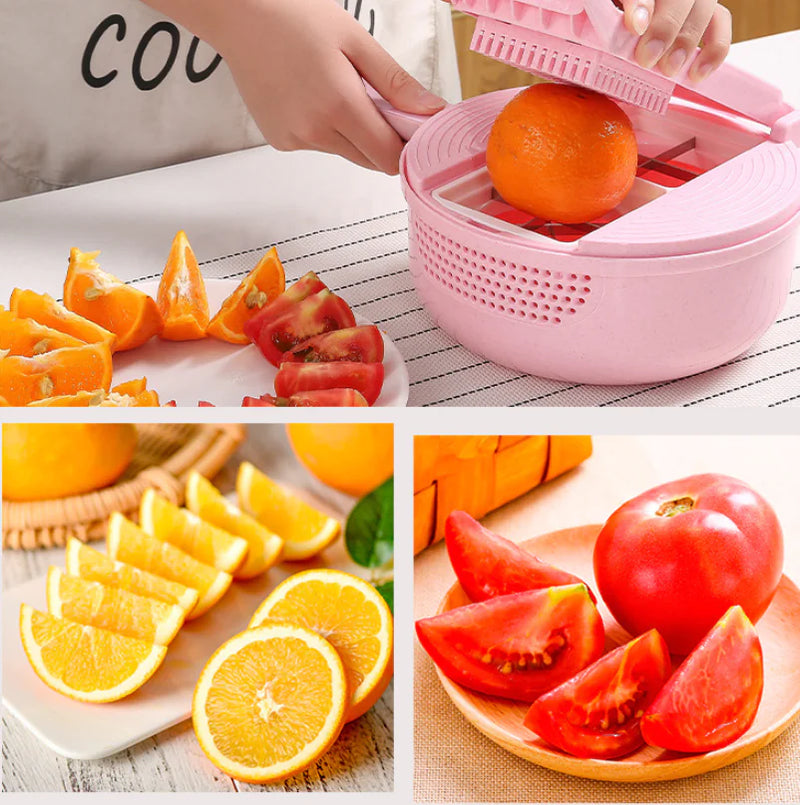 STOMART.CO.UK Press One-piece Multifunction cutter and slicer Kitchen Free Text