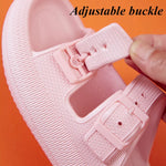 Platform Cloud Buckled Slippers